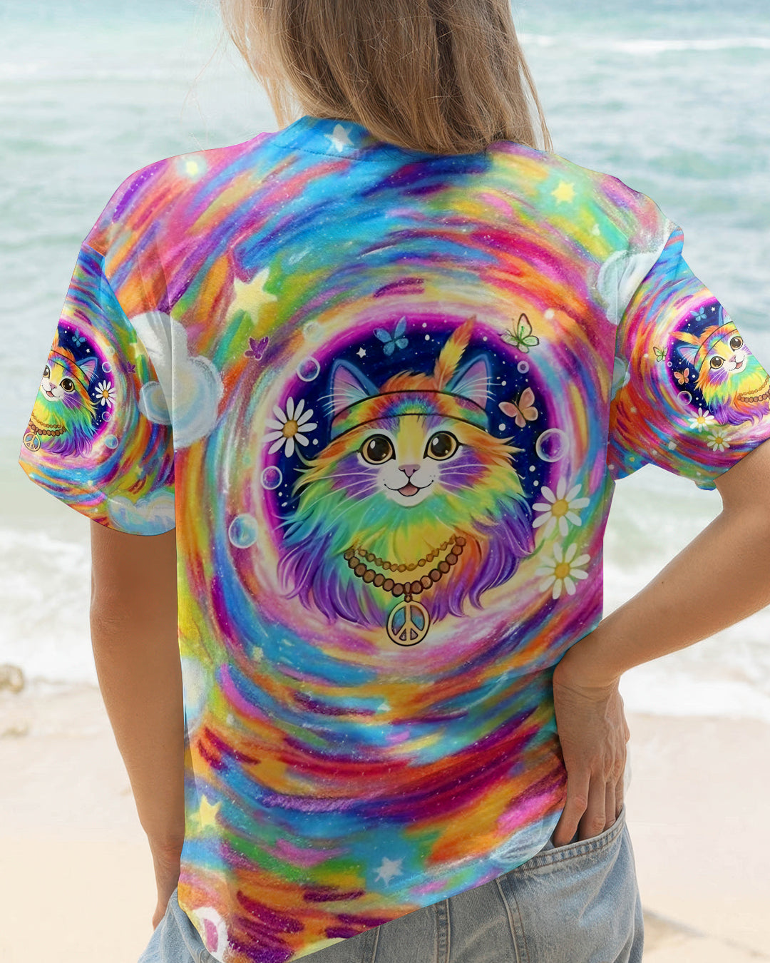 GROOVY GALAXY CAT ALL OVER PRINT - YHLT0801261