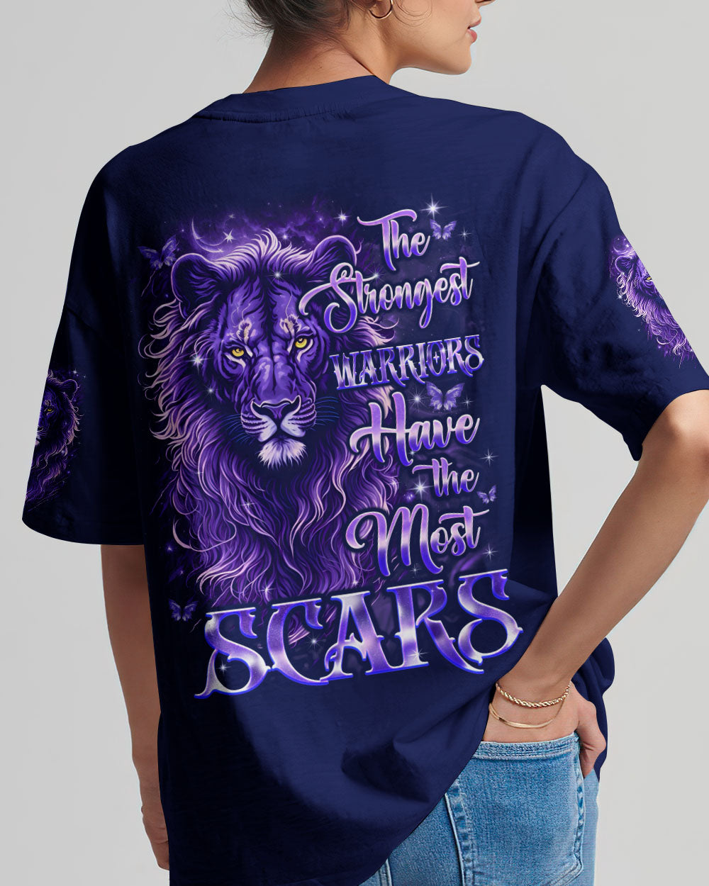 The Strongest Warriors Have The Most Scars Lion Women's All Over Print Shirt - Tyqy0210252