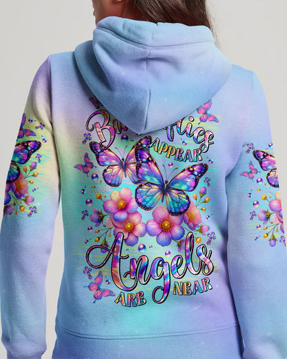 When Butterflies Appear Angels Are Near Women's All Over Print Shirt - Tltr3009253