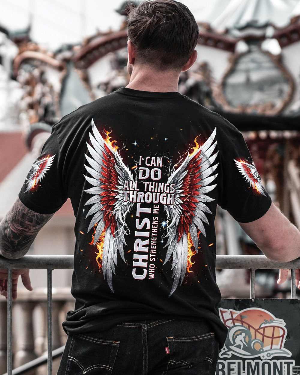 (Hot Deal) I Can Do All Things Cross Wings Men's All Over Print Shirt - Tltw0402255