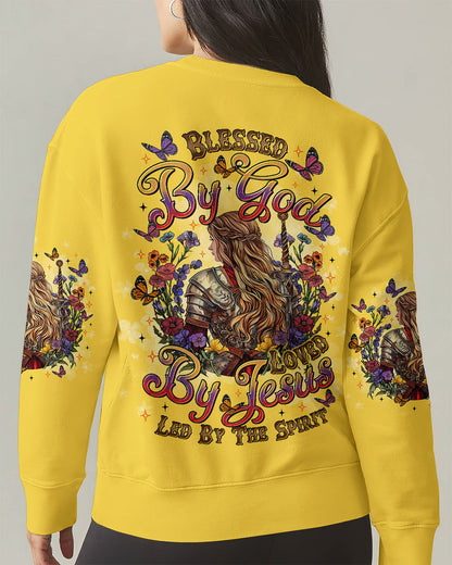 Blessed By God Loved By Jesus Warrior Flower  Women's All Over Print Shirt - Tltr3009251