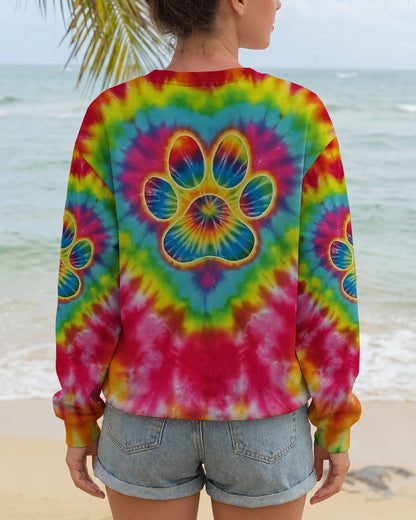 PAW PRINT COLORFUL SWIRL ALL OVER PRINT  - TLNO3012252