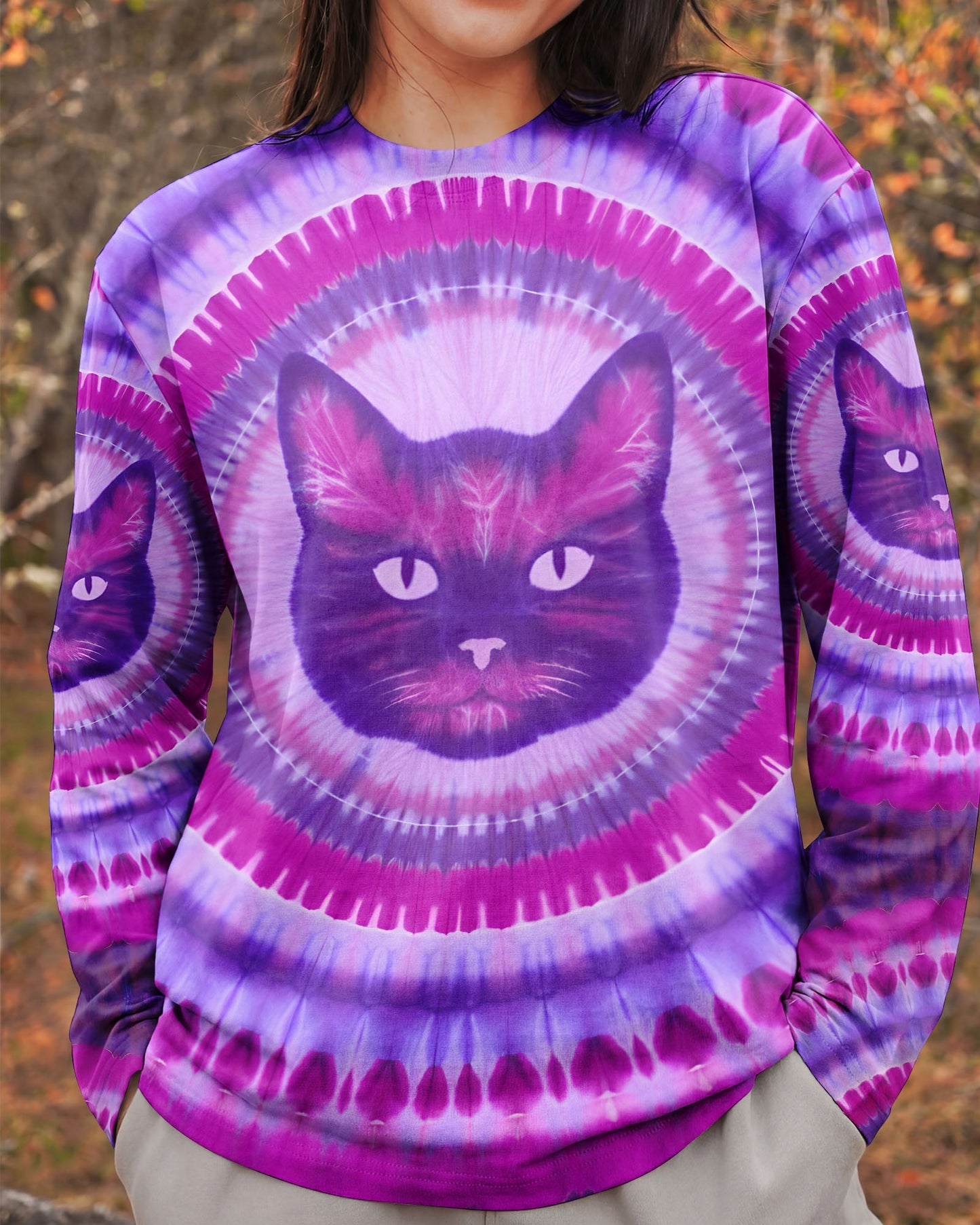 PURPLE CAT AURA ALL OVER PRINT - TYQY0701262