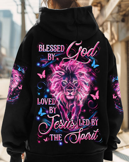 Blessed By God Loved By Jesus Lion Women's All Over Print Shirt - Yhln2909251