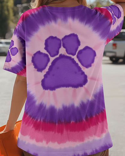 PINK AND PURPLE PAW ALL OVER PRINT - TYPQ0701261