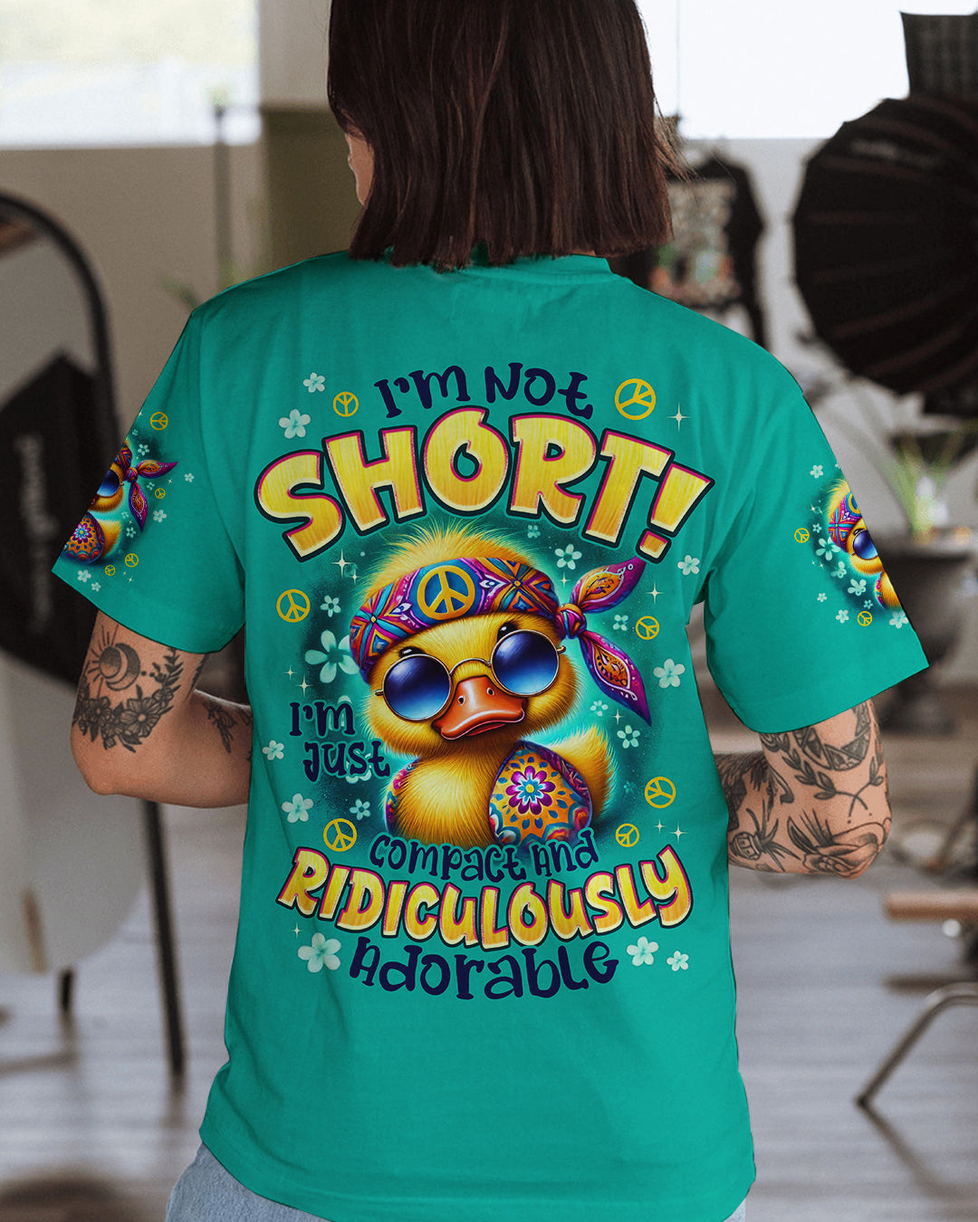 I'M NOT SHORT DUCK HIPPIE ALL OVER PRINT - TYPQ0701262