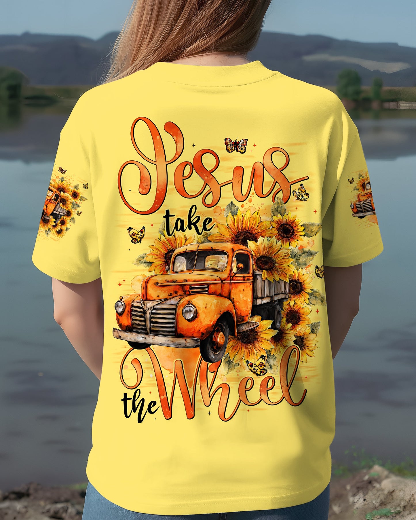 Jesus Take The Wheel Women's All Over Print Shirt - Tytd2709251
