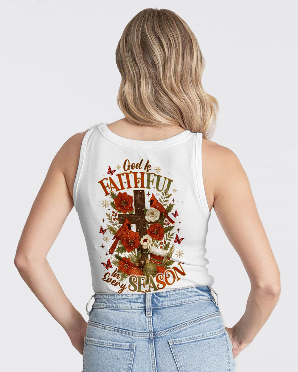 God Is Faithful Cardinal Christmas Women's All Over Print Shirt - Tlno0110253