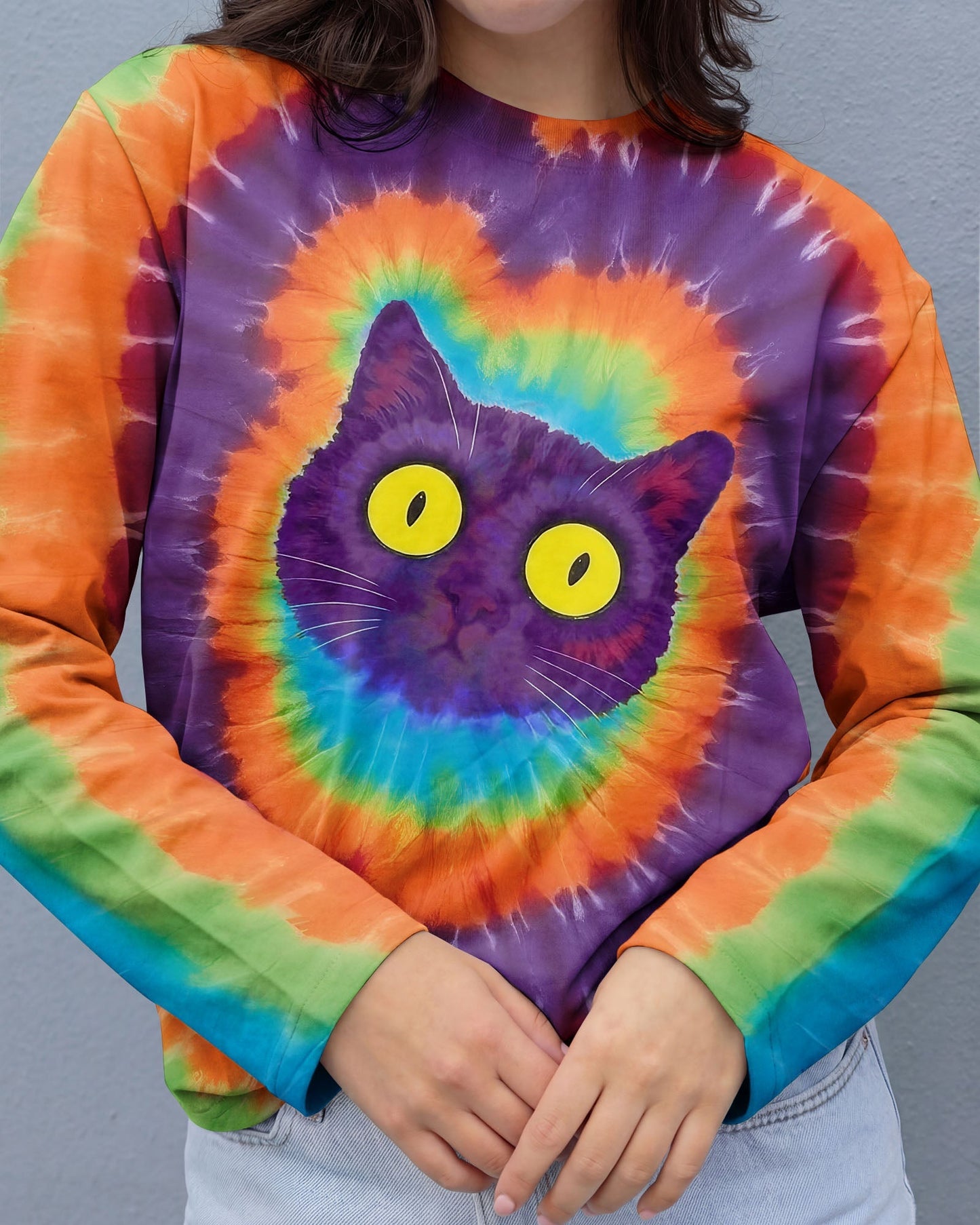 FUNNY CAT SWIRL ALL OVER PRINT - TLNO0901261