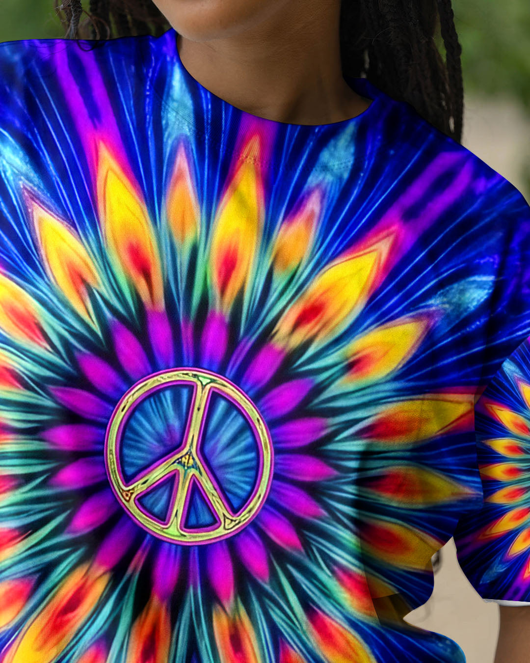 NEON COLORFUL PEACE FLOWER ALL OVER PRINT - YHHG0701261