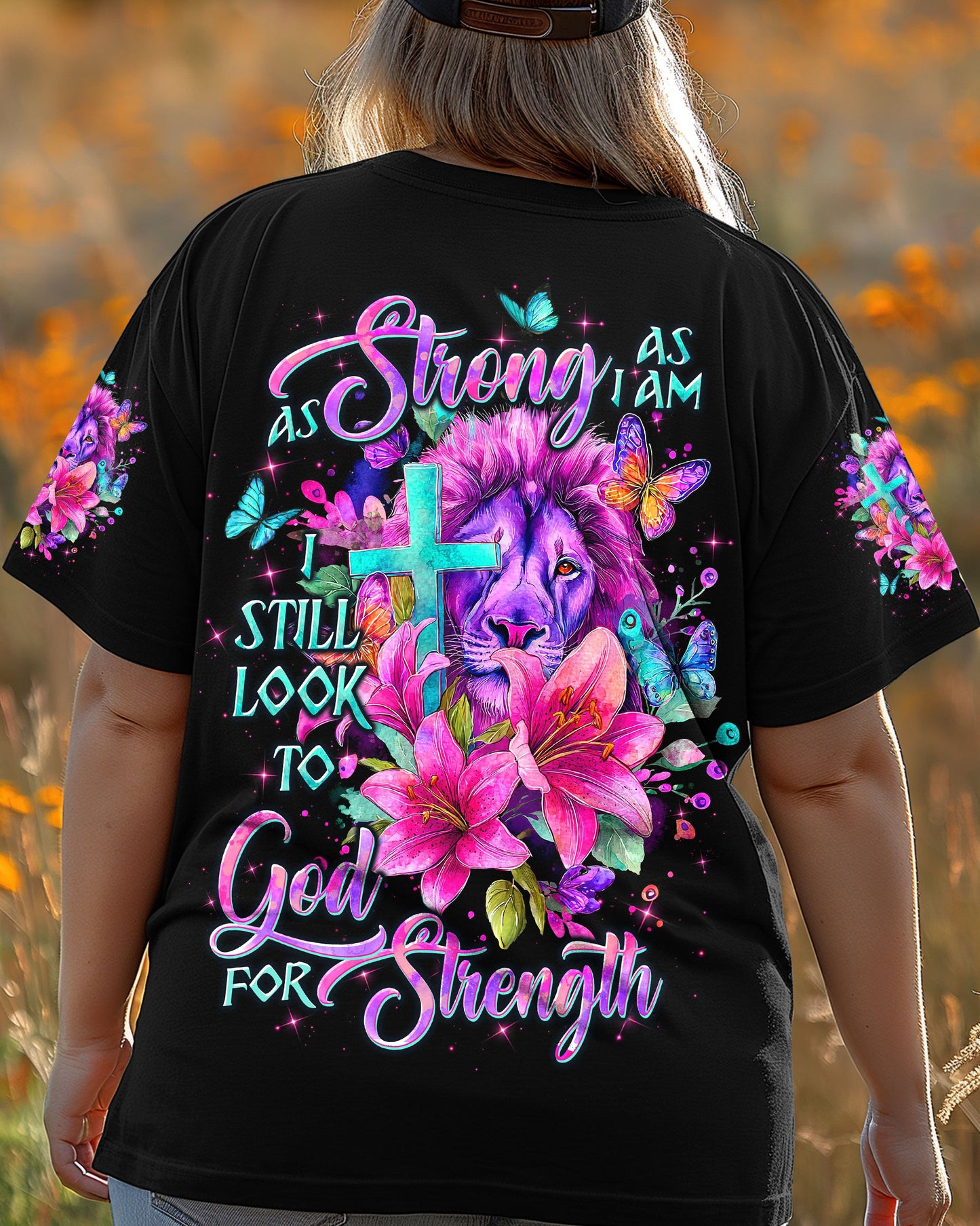 As Strong As I Am Lion Lilies Women's All Over Print Shirt - Tltw2709252