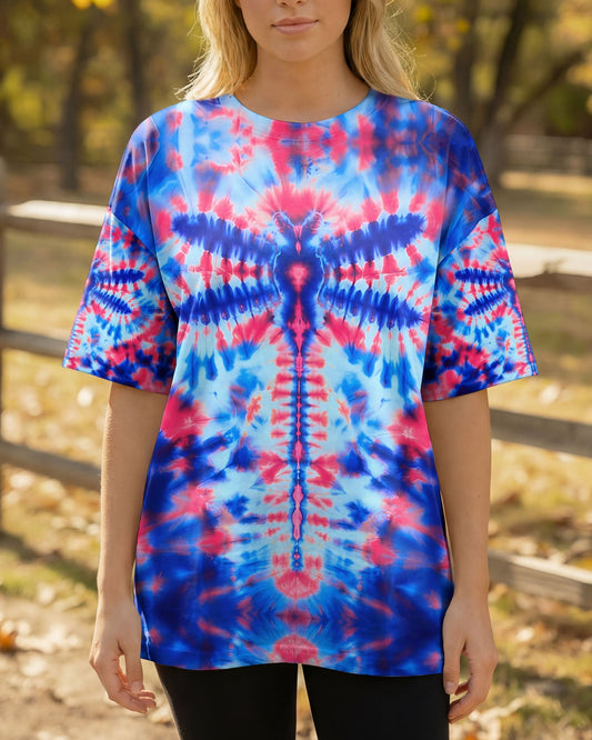 DRAGONFLY PINK AND BLUE ALL OVER PRINT - TYQY0901261