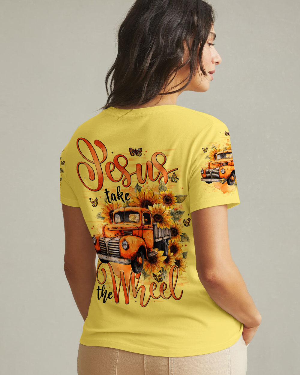 Jesus Take The Wheel Women's All Over Print Shirt - Tytd2709251