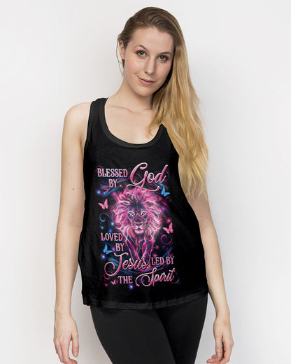 Blessed By God Loved By Jesus Lion Women's All Over Print Shirt - Yhln2909251