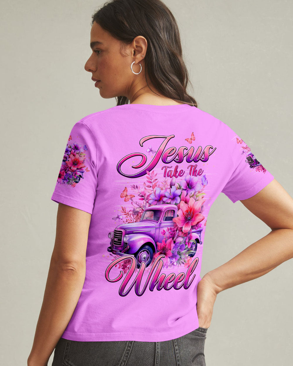 Jesus Take The Wheel Women's All Over Print Shirt - Typq2409251