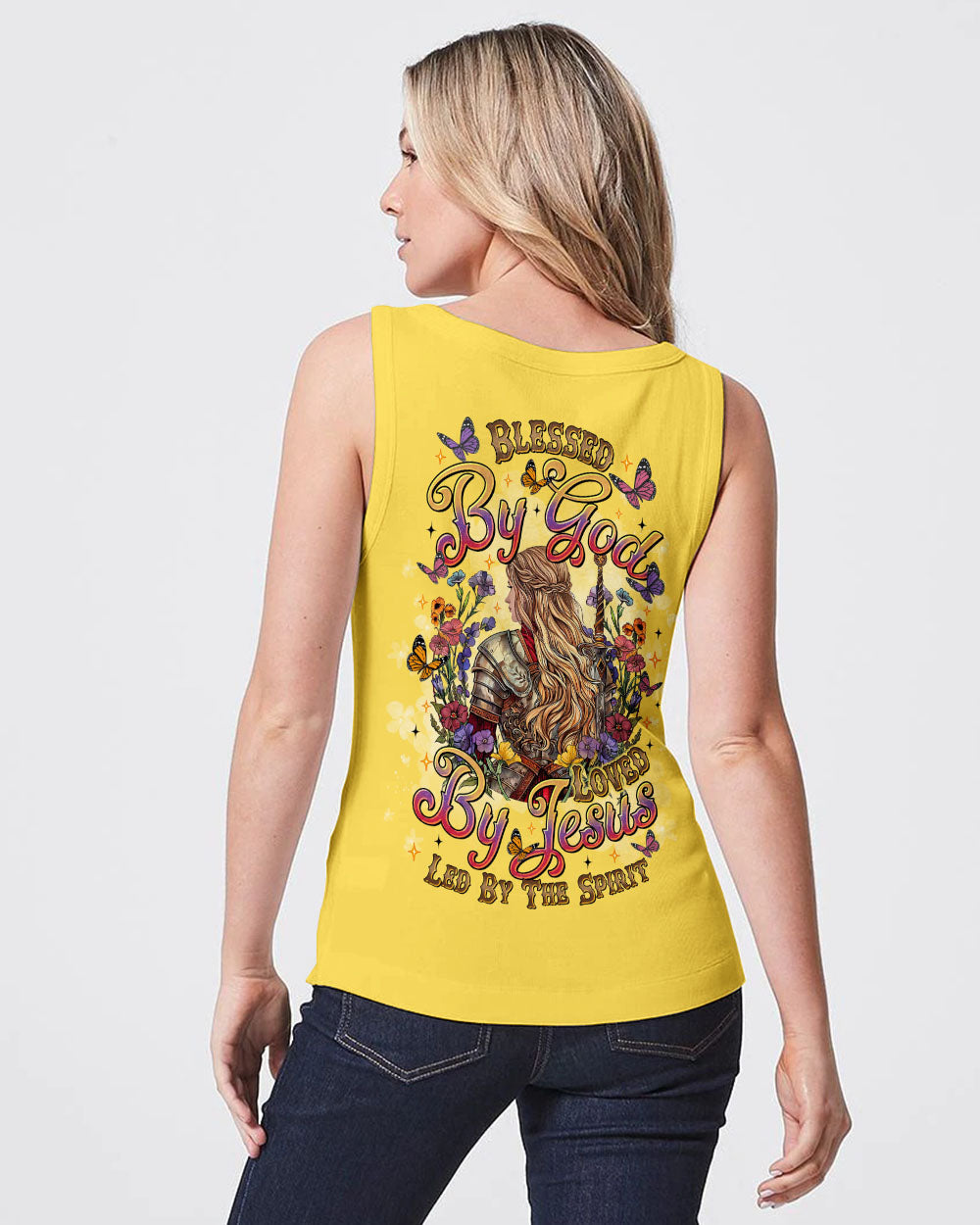 Blessed By God Loved By Jesus Warrior Flower  Women's All Over Print Shirt - Tltr3009251
