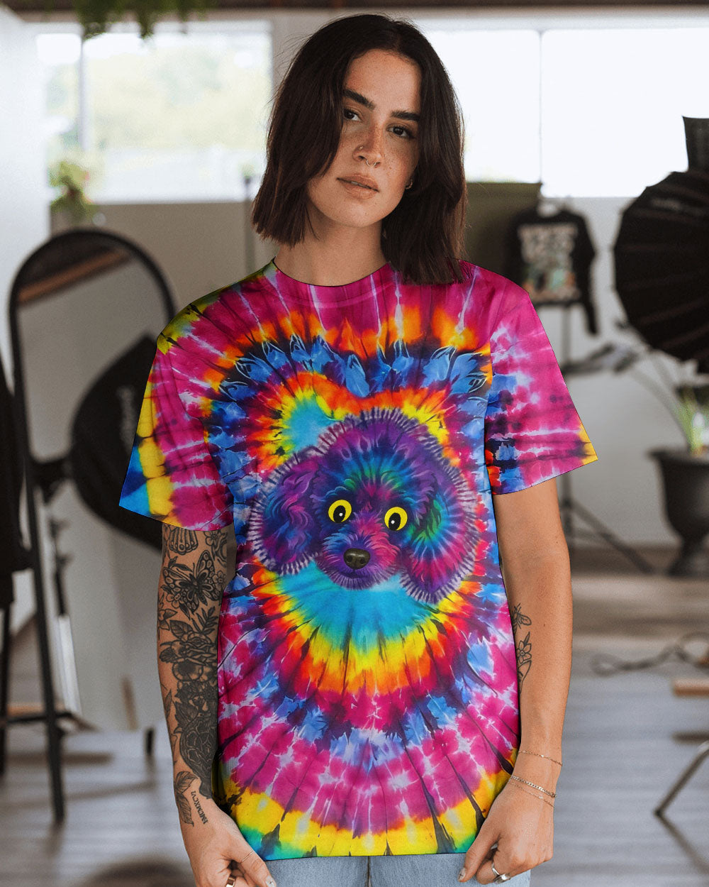 POODLE DOG SWIRL ALL OVER PRINT - TLNO0801261