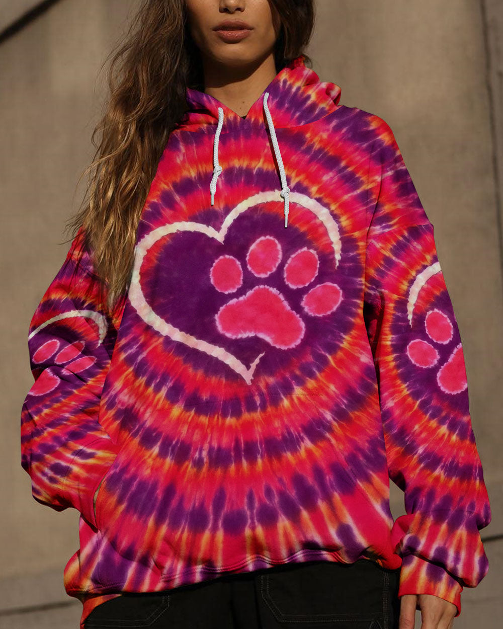 PAW PRINT HEART SWIRL ALL OVER PRINT  - TLNO0501262
