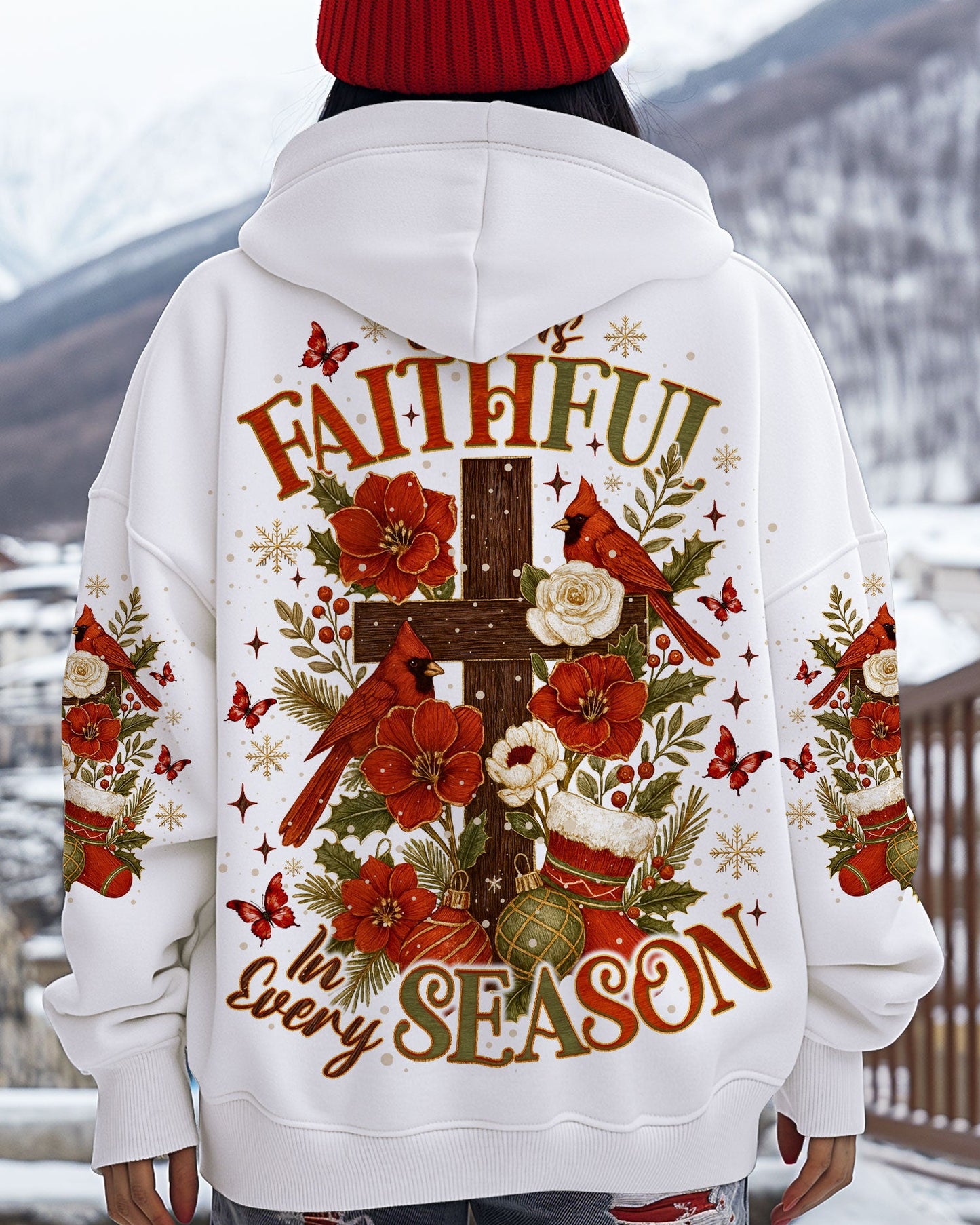 God Is Faithful Cardinal Christmas Women's All Over Print Shirt - Tlno0110253