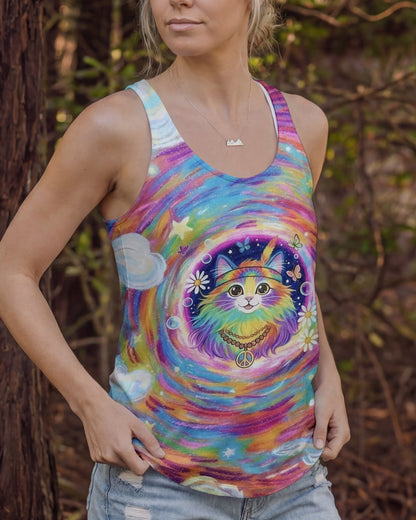 GROOVY GALAXY CAT ALL OVER PRINT - YHLT0801261