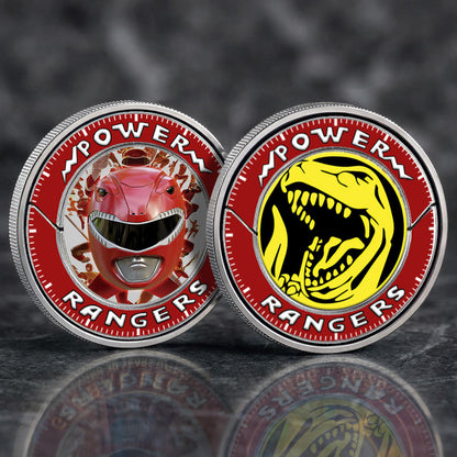 Set Of 7 Mighty Morphin Power Rangers Printed Commemorative Coin