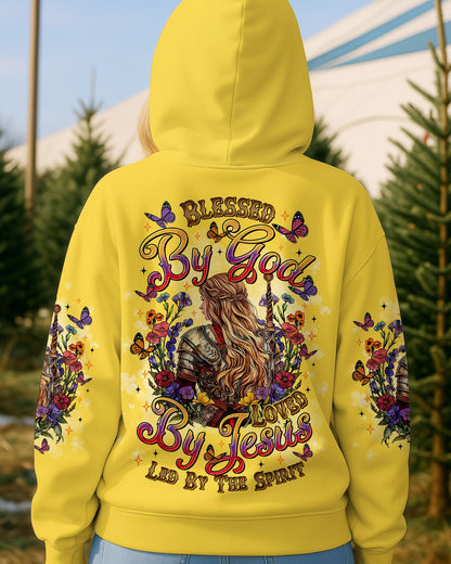 Blessed By God Loved By Jesus Warrior Flower  Women's All Over Print Shirt - Tltr3009251