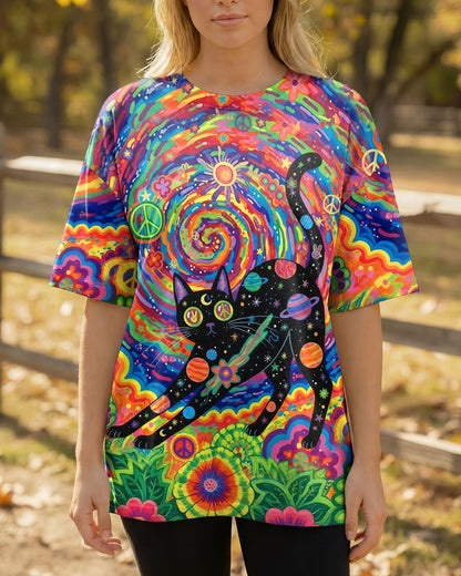COSMIC HIPPIE CAT ALL OVER PRINT - YHHG0701263