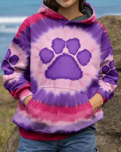 PINK AND PURPLE PAW ALL OVER PRINT - TYPQ0701261