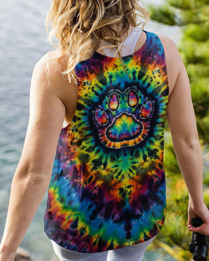 PAW PRINT VIBES TIE DYE ALL OVER PRINT - KMTM0511257