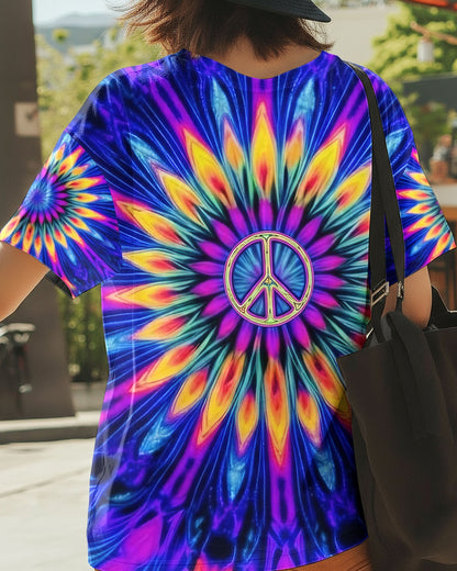 NEON COLORFUL PEACE FLOWER ALL OVER PRINT - YHHG0701261
