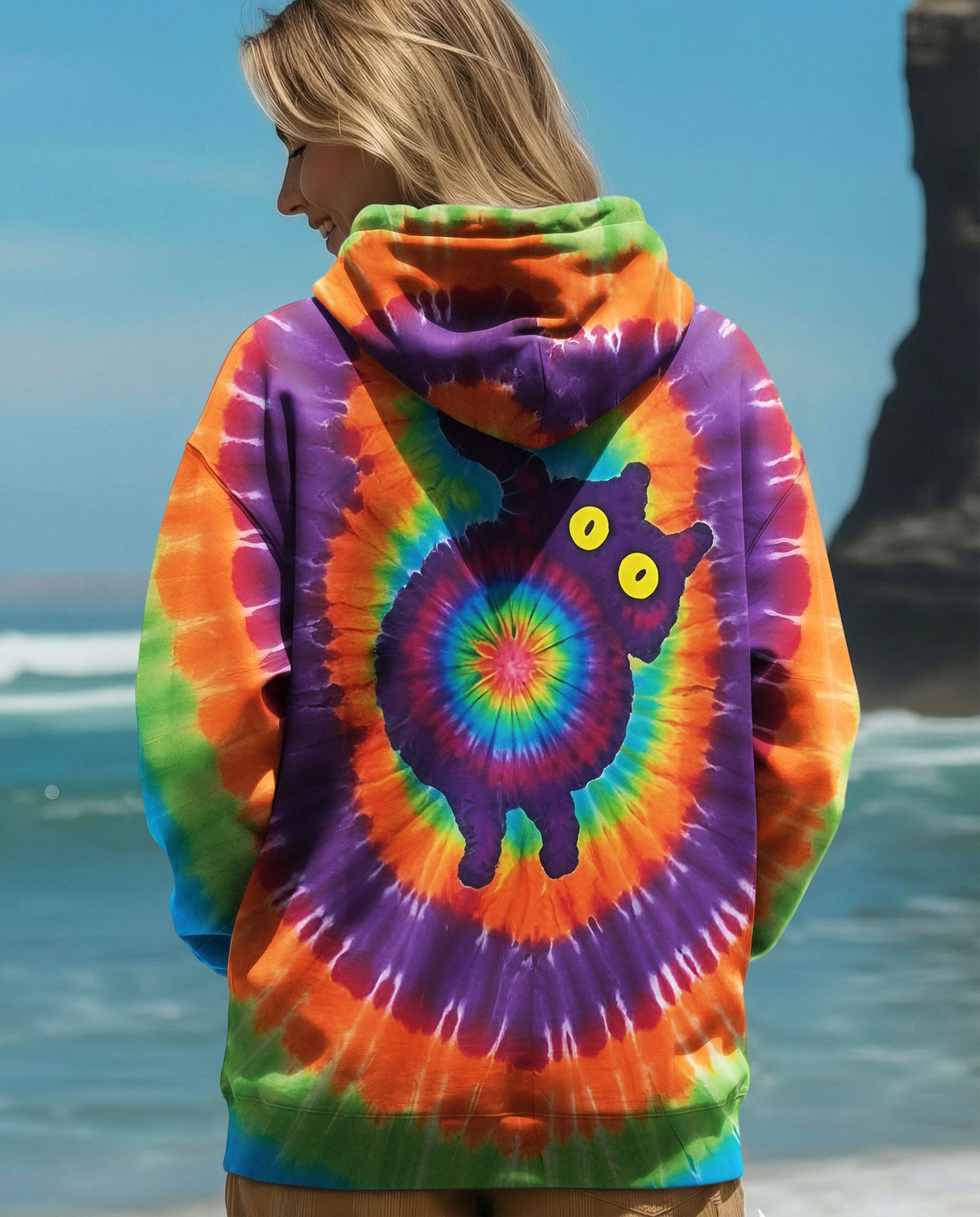 FUNNY CAT SWIRL ALL OVER PRINT - TLNO0901261