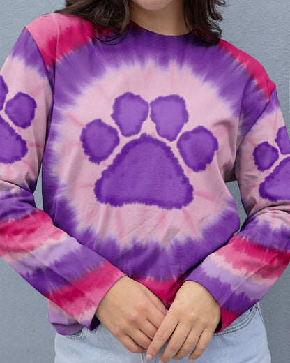 PINK AND PURPLE PAW ALL OVER PRINT - TYPQ0701261