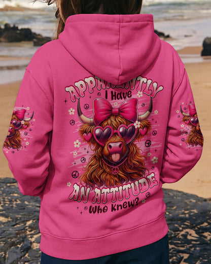 APPARENTLY I HAVE AN ATTITUDE WHO KNEW COW ALL OVER PRINT - TYPQ2712251