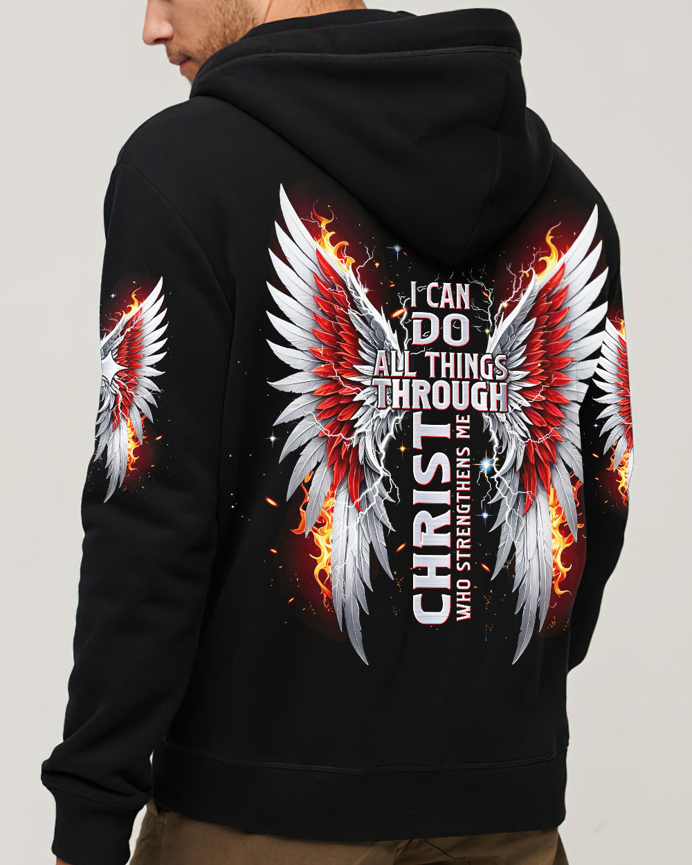 (Hot Deal) I Can Do All Things Cross Wings Men's All Over Print Shirt - Tltw0402255