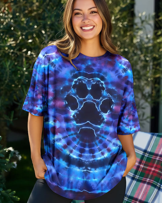 NEON PURPLE SWIRL PAW ALL OVER PRINT - YHHG0501261