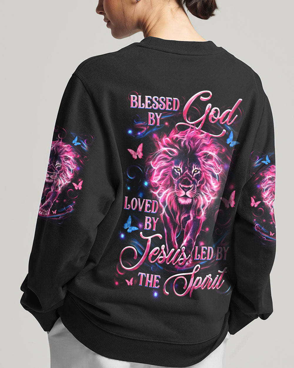 Blessed By God Loved By Jesus Lion Women's All Over Print Shirt - Yhln2909251