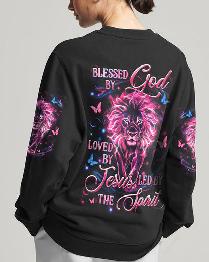 Blessed By God Loved By Jesus Lion Women's All Over Print Shirt - Yhln2909251