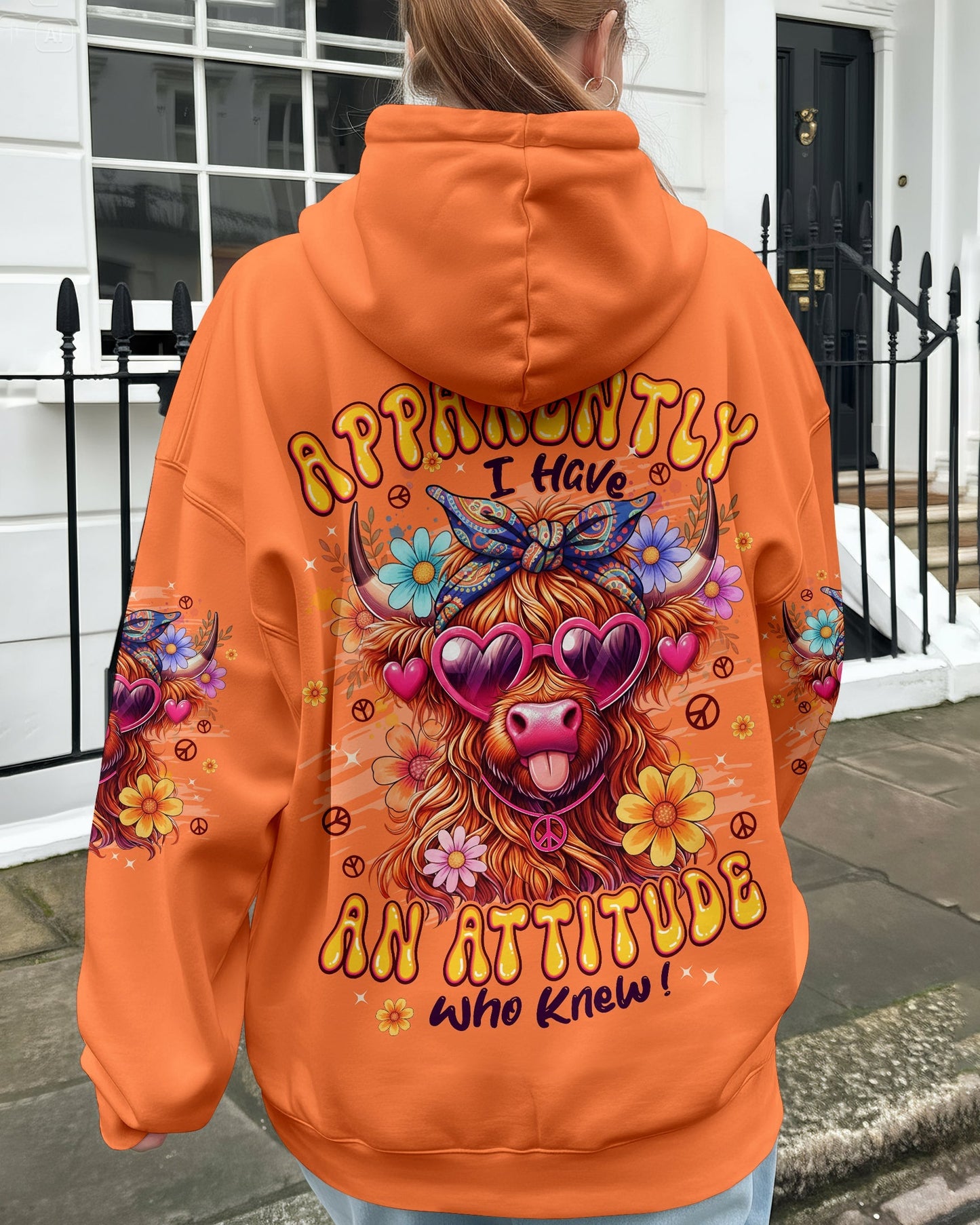 APPARENTLY I HAVE AN ATTITUDE WHO KNEW COW ALL OVER PRINT - TYPQ3012251