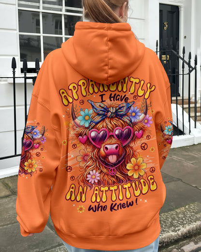 APPARENTLY I HAVE AN ATTITUDE WHO KNEW COW ALL OVER PRINT - TYPQ3012251