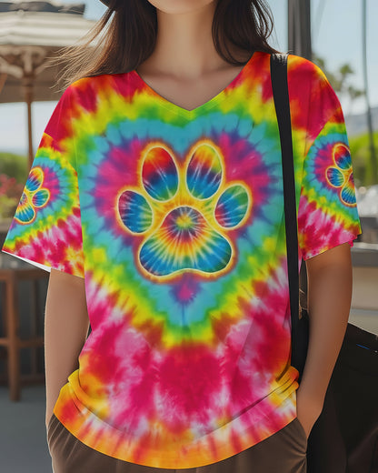 PAW PRINT COLORFUL SWIRL ALL OVER PRINT  - TLNO3012252