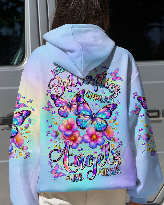 When Butterflies Appear Angels Are Near Women's All Over Print Shirt - Tltr3009253