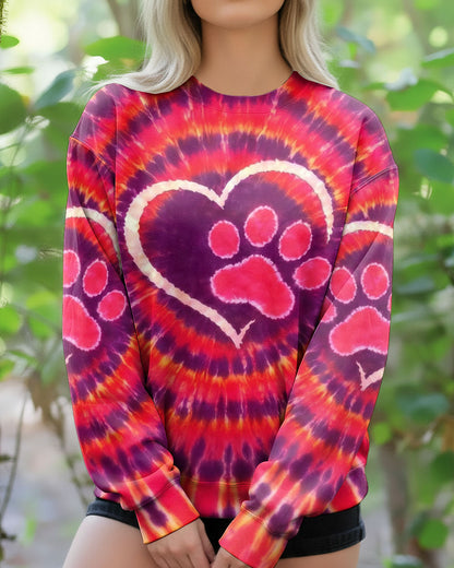 PAW PRINT HEART SWIRL ALL OVER PRINT  - TLNO0501262