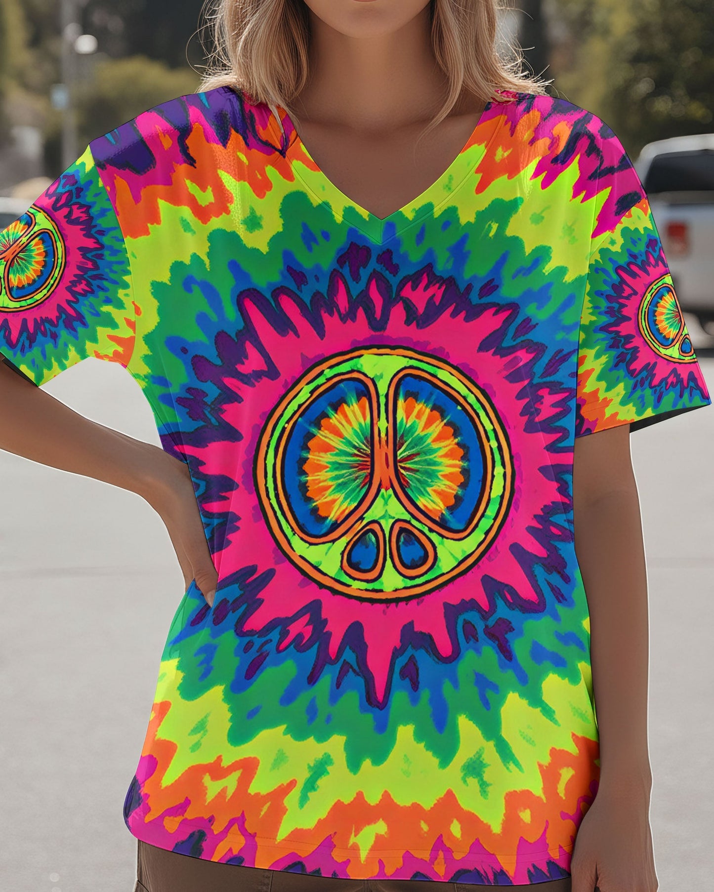 NEON TRIPPY PEACE ALL OVER PRINT - YHHN0801262