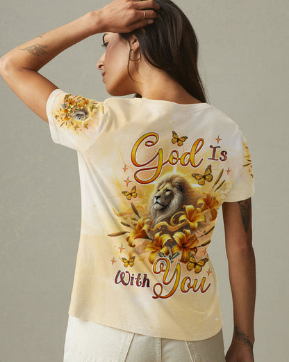 (Hot Deal) God Is With You Lilies Lion  Women's All Over Print Shirt  -  Tlnz0702254