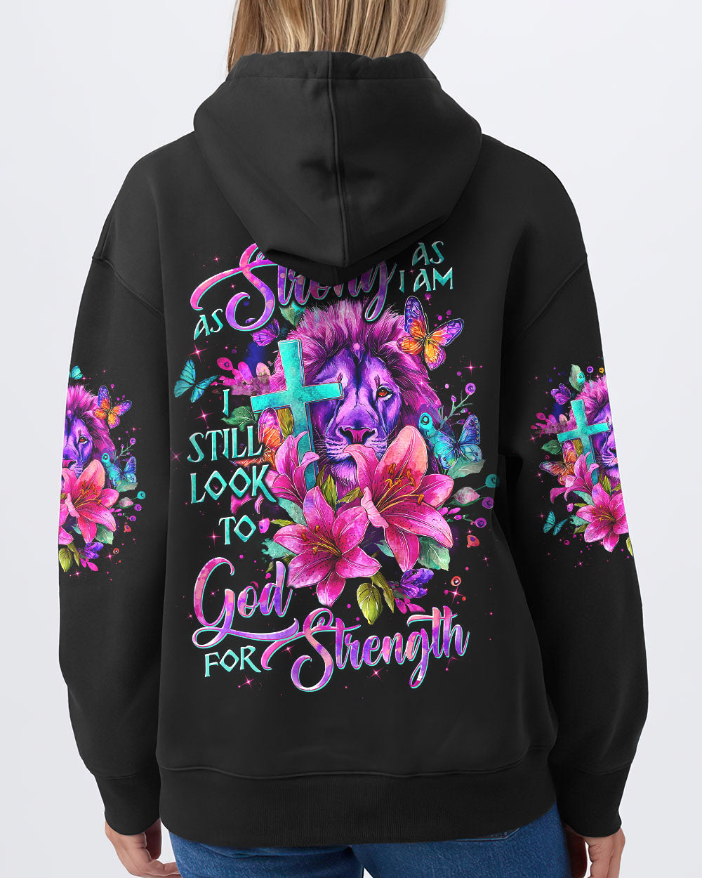 As Strong As I Am Lion Lilies Women's All Over Print Shirt - Tltw2709252