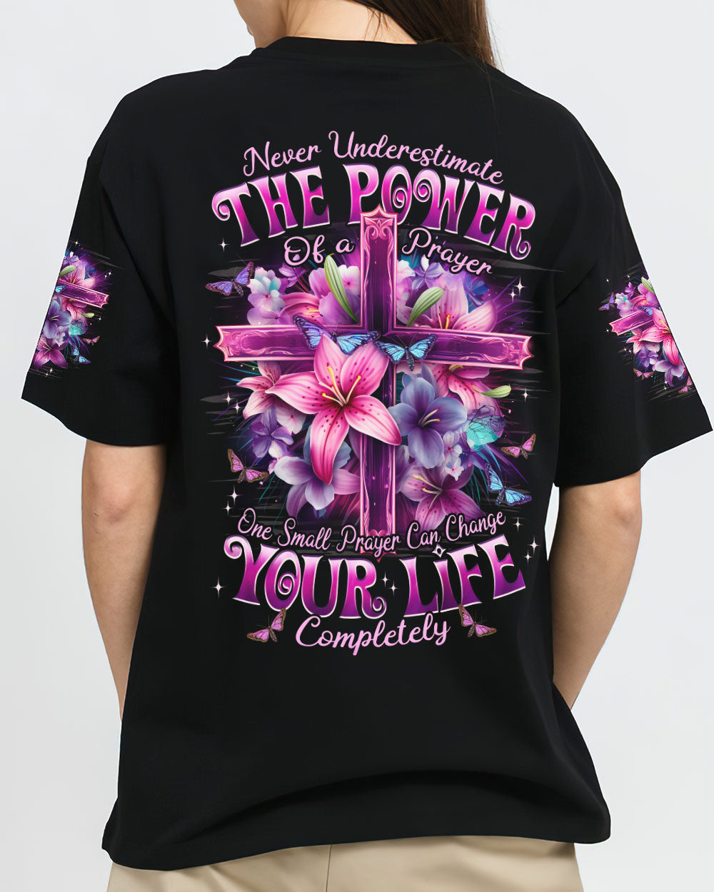 Never Underestimate The Power Of A Prayer Women's All Over Print Shirt - Typq2409253