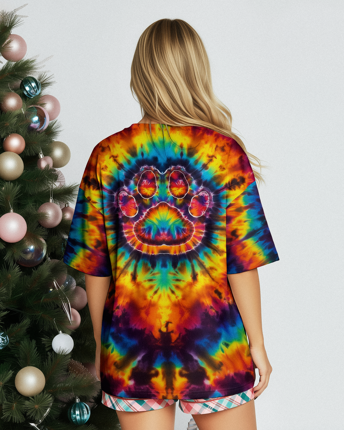 RAINBOW PAW TIE DYE ALL OVER PRINT - KMTM0511258