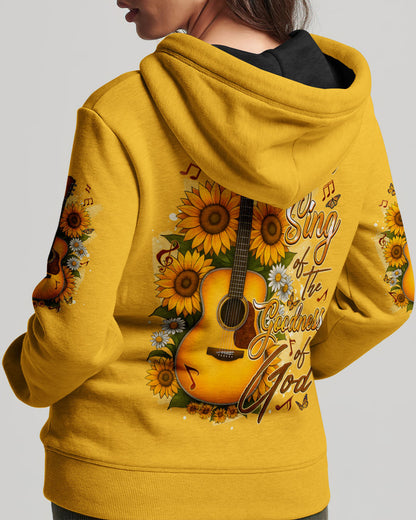 I Will Sing Of The Goodness Of God Guitar Sunflower Women's All Over Print Shirt - Tyqy2709251