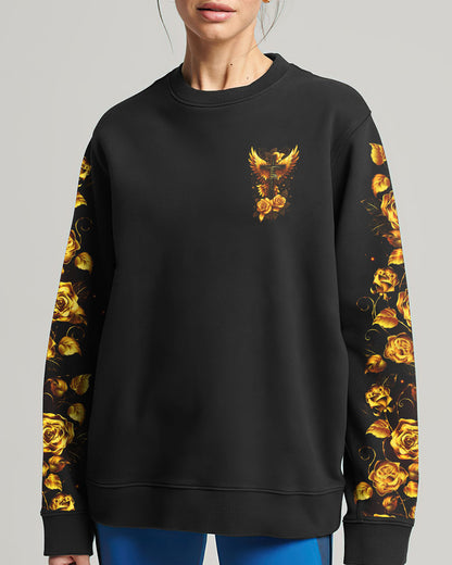 Lord Stood With Me Cross Golden Rose Women's All Over Print Shirt - Tltw2609251