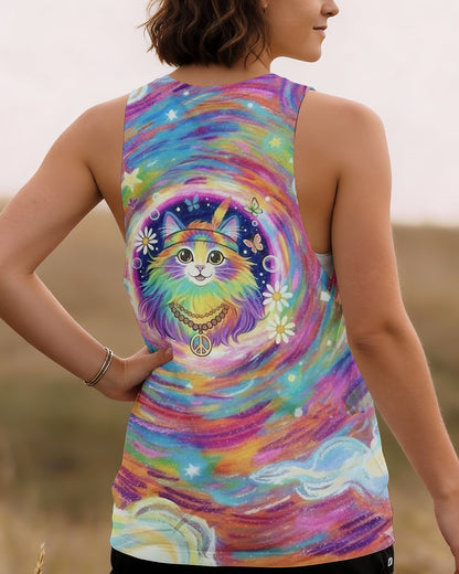 GROOVY GALAXY CAT ALL OVER PRINT - YHLT0801261